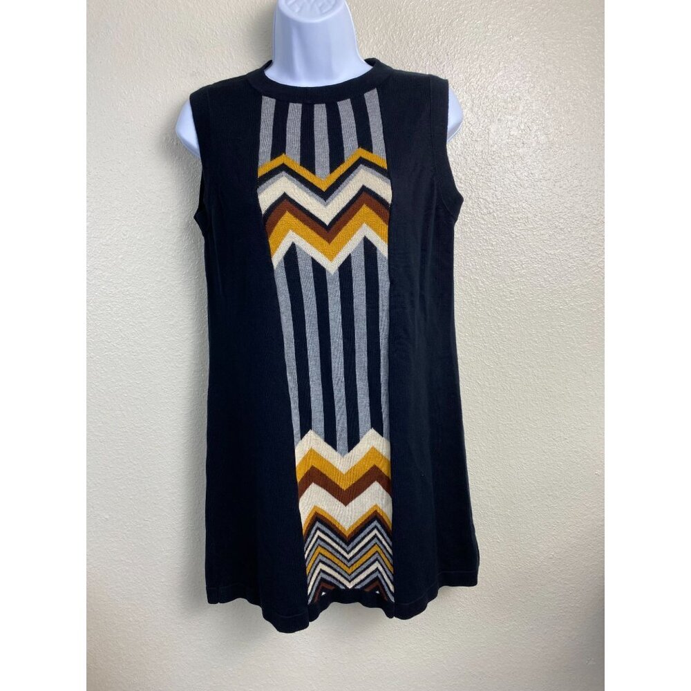 Missoni x Target Women Knit Sweater Dress Size Medium Black Sleeveless Geometric